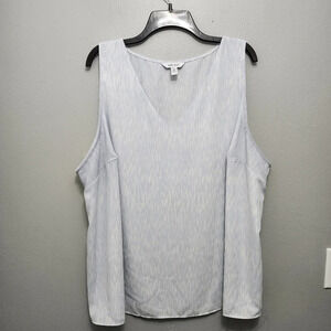 Nine West women's tank top size 3X blue and white